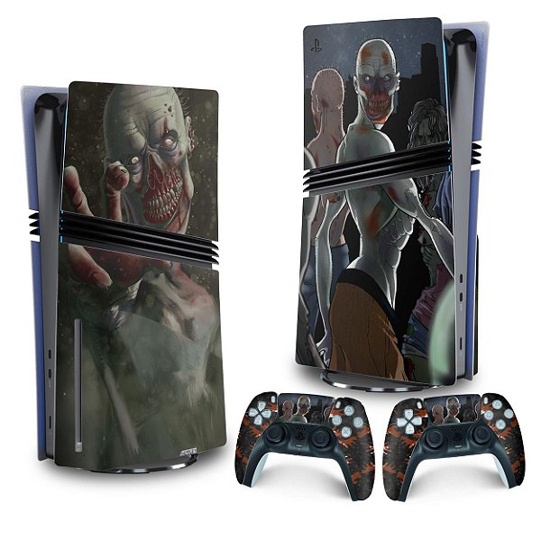 Skin PS5 Pro Vertical - Zombie Zumbi The Walking