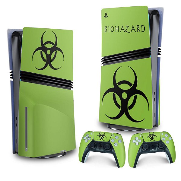 Skin PS5 Pro Vertical - Biohazard Radioativo