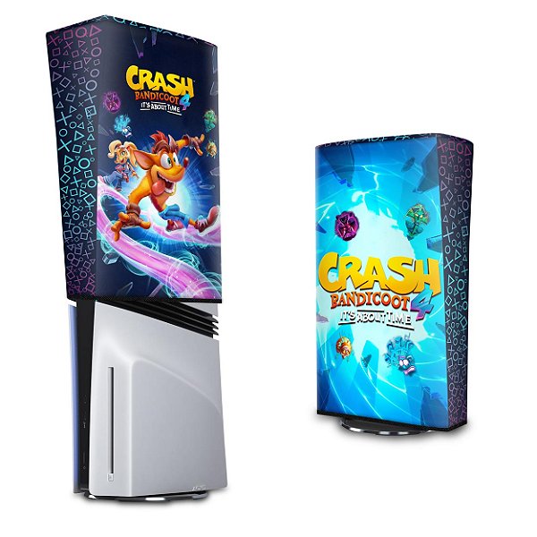 PS5 Pro Capa Anti Poeira Vertical - Crash Bandicoot 4