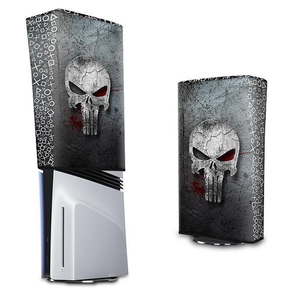 PS5 Pro Capa Anti Poeira Vertical - The Punisher Justiceiro