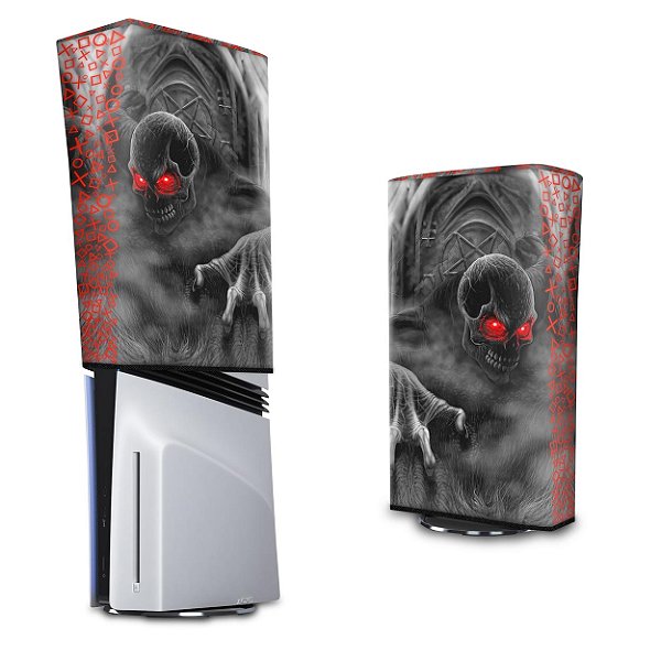 PS5 Pro Capa Anti Poeira Vertical - Caveira Skull