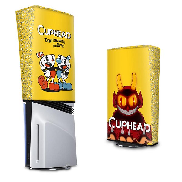 PS5 Pro Capa Anti Poeira Vertical - Cuphead
