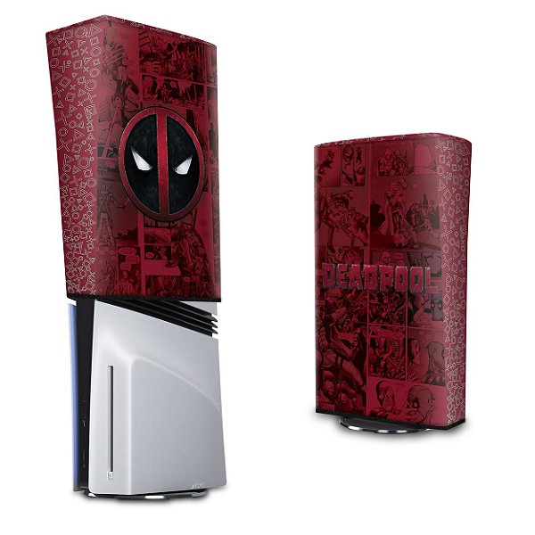 PS5 Pro Capa Anti Poeira Vertical - Deadpool Comics