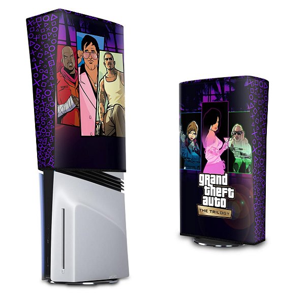 PS5 Pro Capa Anti Poeira Vertical - GTA The Trilogy