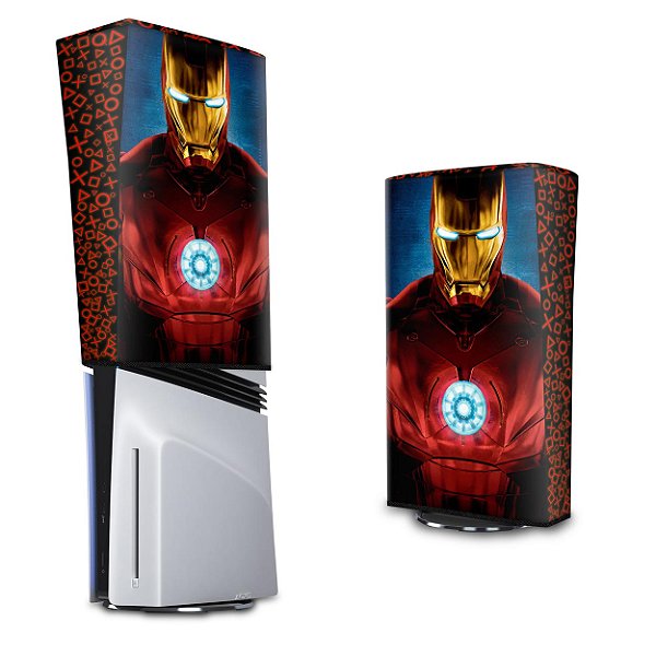 PS5 Pro Capa Anti Poeira Vertical - Iron Man Homem De Ferro
