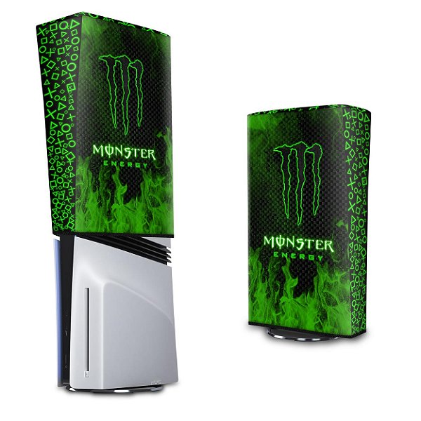 PS5 Pro Capa Anti Poeira Vertical - Monster Energy Drink