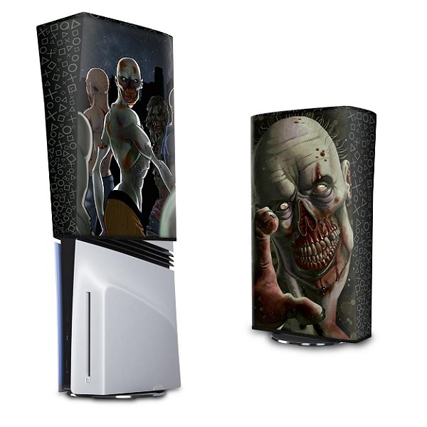 PS5 Pro Capa Anti Poeira Vertical - Zombie Zumbi The Walking