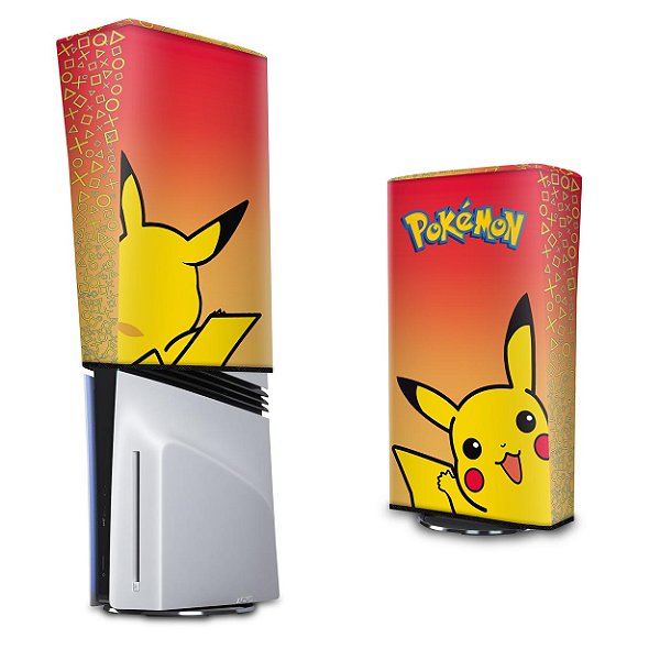 PS5 Pro Capa Anti Poeira Vertical - Pokemon Pikachu