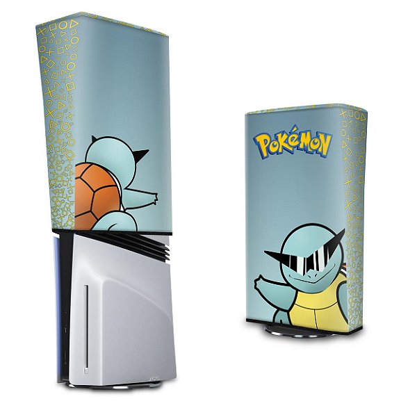 PS5 Pro Capa Anti Poeira Vertical - Pokemon Squirtle