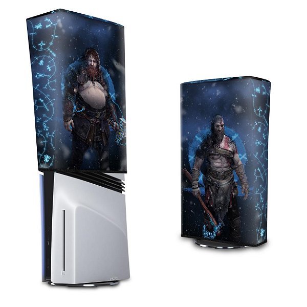 PS5 Pro Capa Anti Poeira Vertical - God of War Ragnarok B