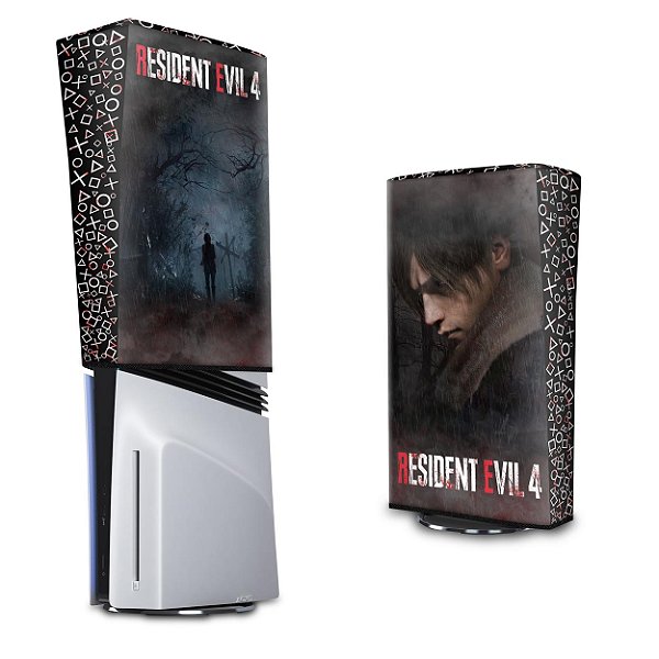 PS5 Pro Capa Anti Poeira Vertical - Resident Evil 4 Remake