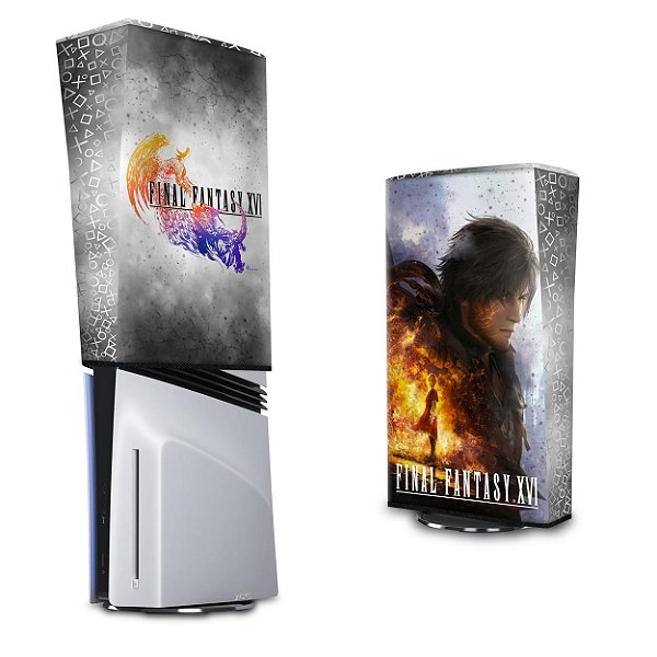 PS5 Pro Capa Anti Poeira Vertical - Final Fantasy XVI