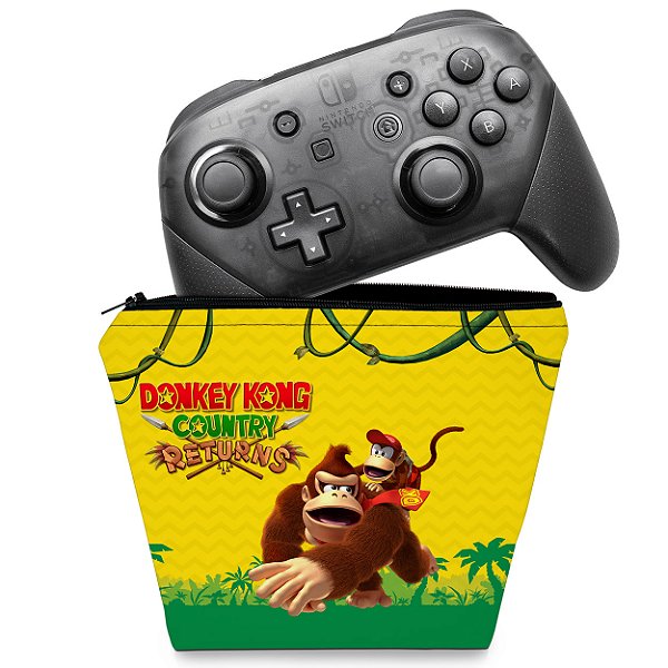 Capa Nintendo Switch Pro Controle Case - Donkey Kong Country Returns