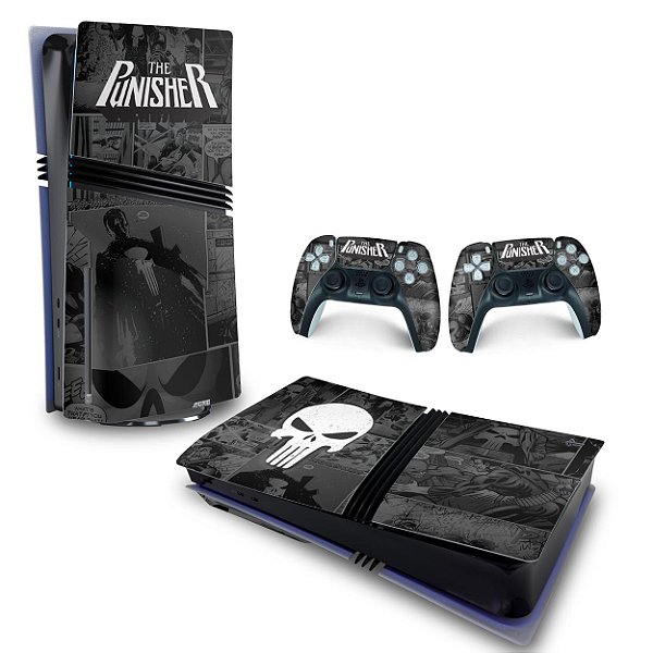 Skin PS5 Pro Horizontal - The Punisher Justiceiro Comics