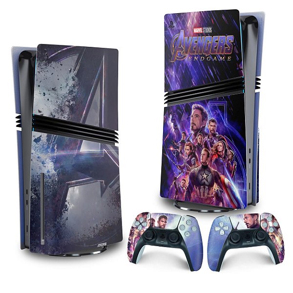 Skin PS5 Pro Vertical - Vingadores Ultimato Endgame