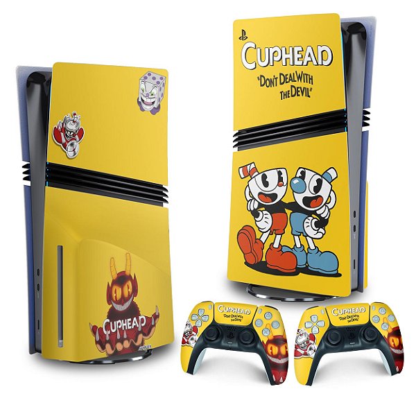 Skin PS5 Pro Vertical - Cuphead