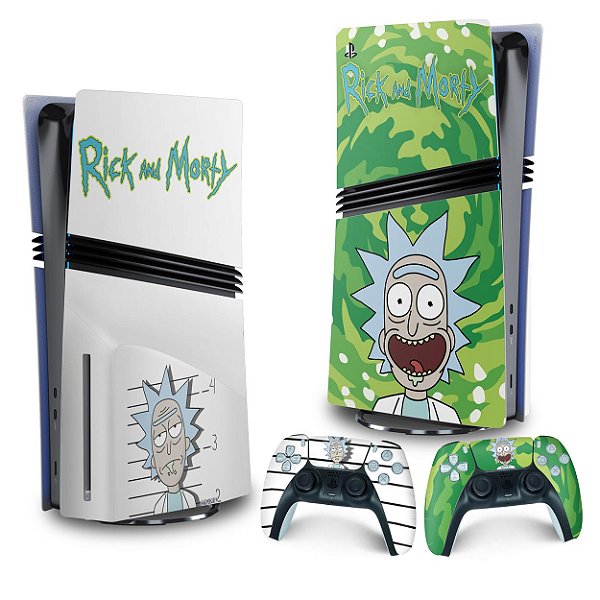 Skin PS5 Pro Vertical - Rick And Morty