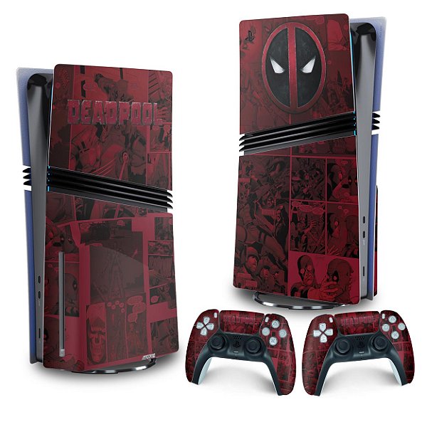 Skin PS5 Pro Vertical - Deadpool Comics