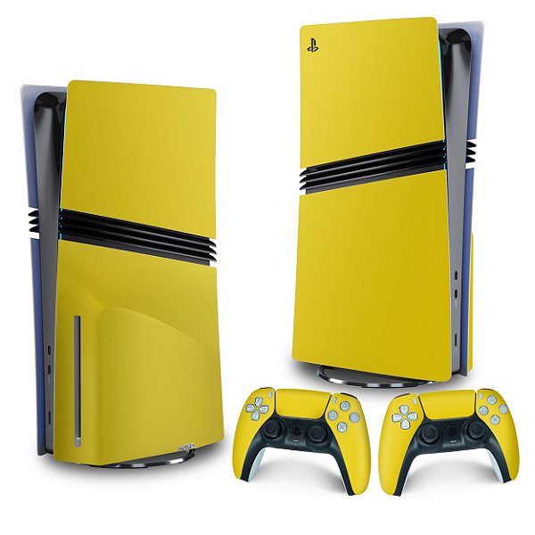 Skin PS5 Pro Vertical - Amarelo