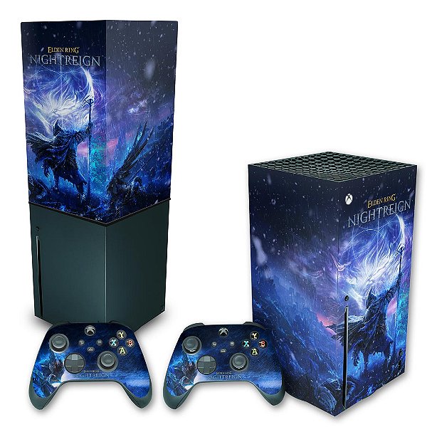 KIT Xbox Series X Skin e Capa Anti Poeira - Elden Ring Nightreign