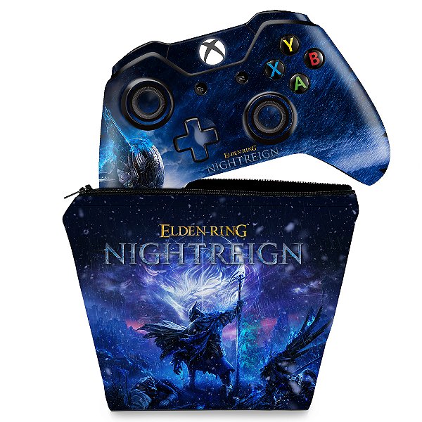 KIT Capa Case e Skin Xbox One Fat Controle - Elden Ring Nightreign