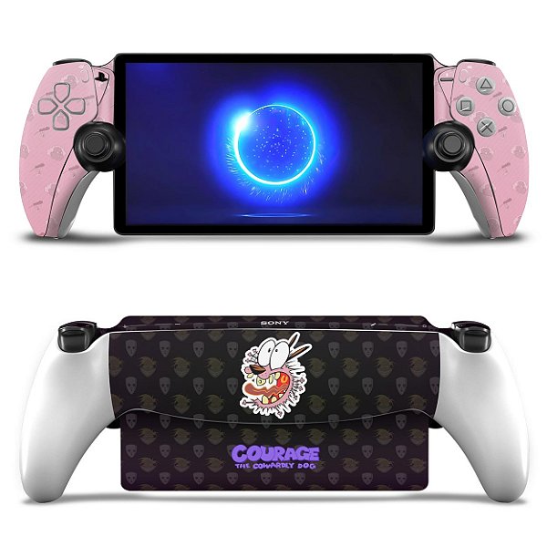Skin Anti-Rage Playstation Portal PS Adesivo - Coragem: O Cão Covarde