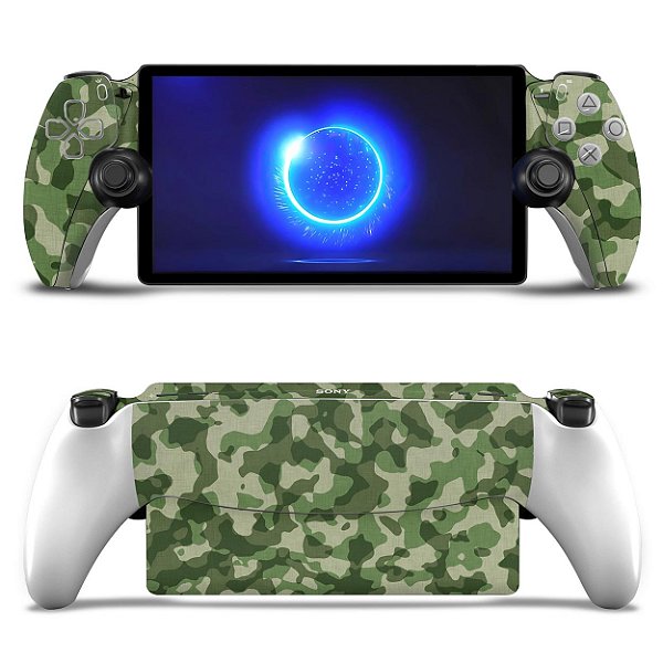 Skin Anti-Rage Playstation Portal PS Adesivo - Camuflado Verde