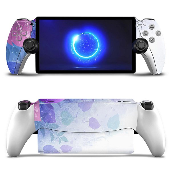 Skin Anti-Rage Playstation Portal PS Adesivo - Folhas Lilás