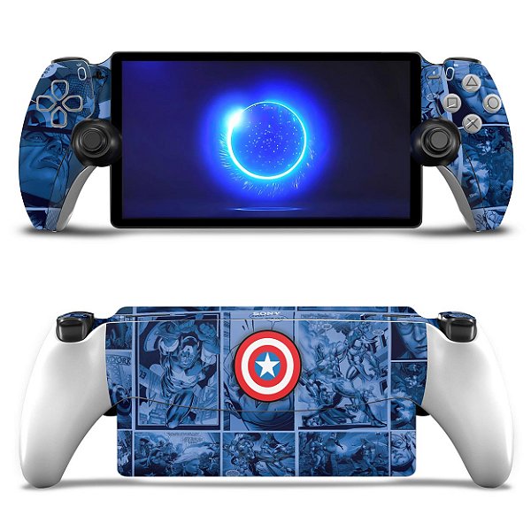 Skin Anti-Rage Playstation Portal PS Adesivo - Capitão América Comics