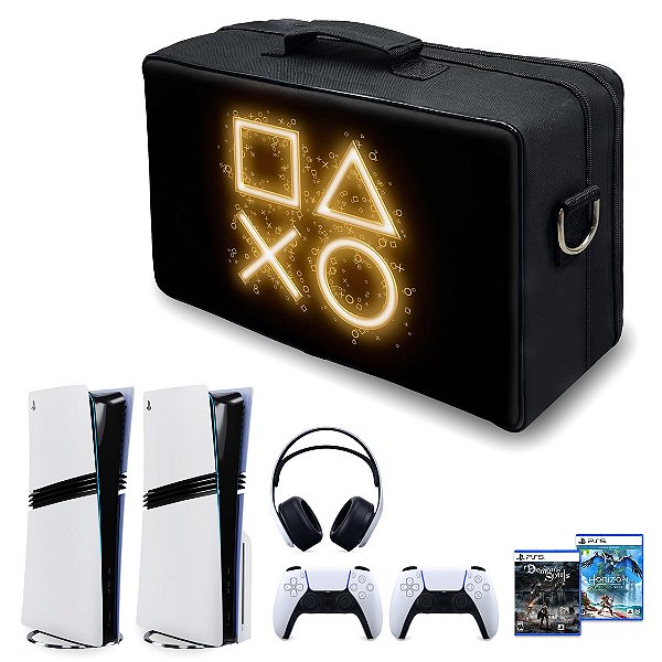 Bolsa Ps5 Pro Mochila Transporte Playstation 5 Pro Bag - Days Of Play Edição Limitada