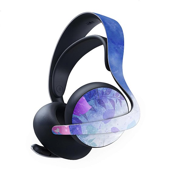 PS5 Skin Anti-Rage Headset Pulse Elite - Folhas Lilás