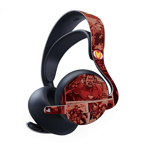 PS5 Skin Anti-Rage Headset Pulse Elite - Homem De Ferro Comics