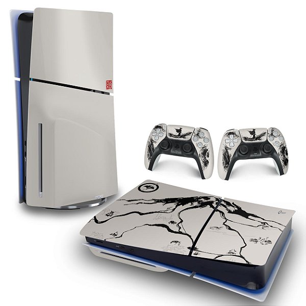 Skin PS5 Slim Horizontal - Ghost Of Yotei