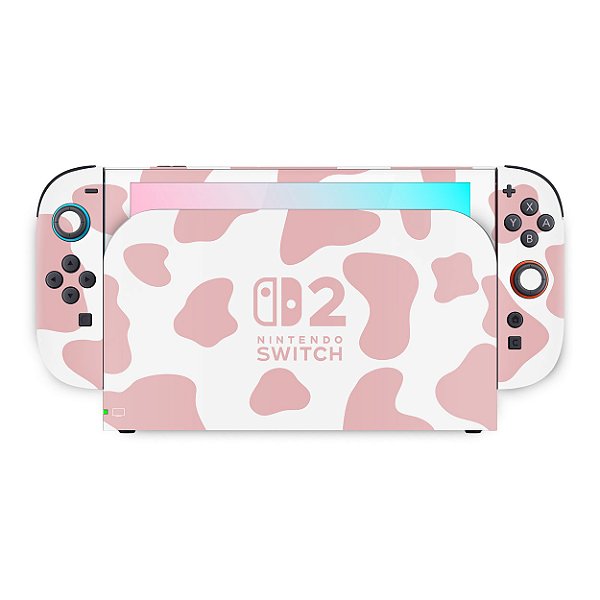 Nintendo Switch 2 Skin Anti-Rage - Vaquinha Rosa
