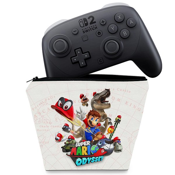 Capa Nintendo Switch 2 Pro Controle Case - Super Mario Odyssey