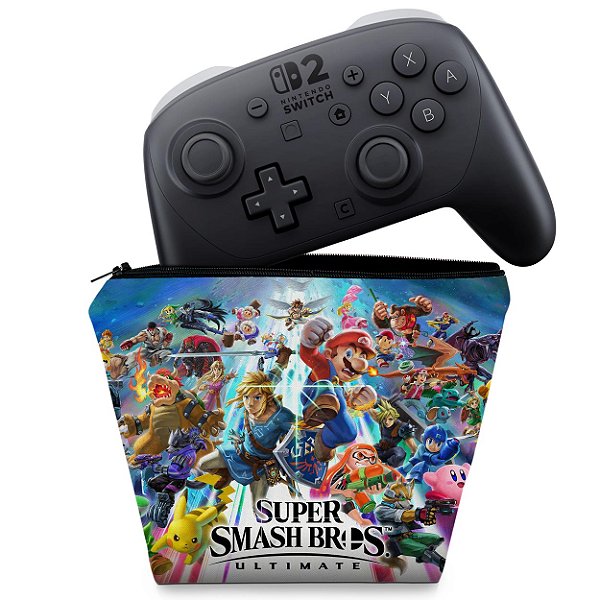 Capa Nintendo Switch 2 Pro Controle Case - Super Smash Bros. Ultimate