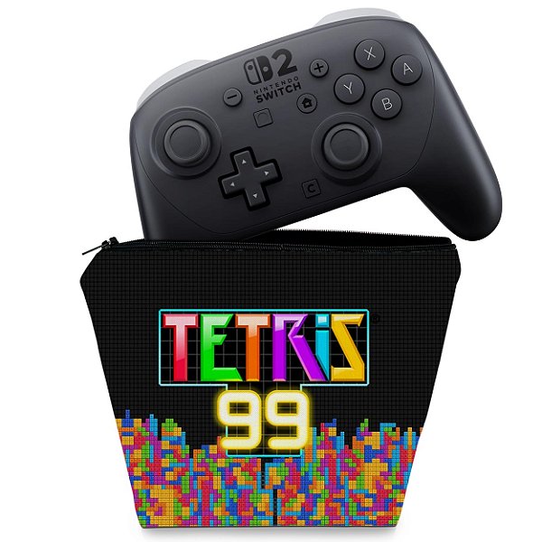 Capa Nintendo Switch 2 Pro Controle Case - Tetris 99
