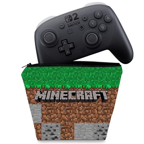 Capa Nintendo Switch 2 Pro Controle Case - Minecraft