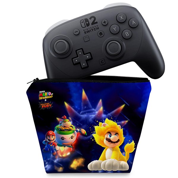 Capa Nintendo Switch 2 Pro Controle Case - Bowser s Fury