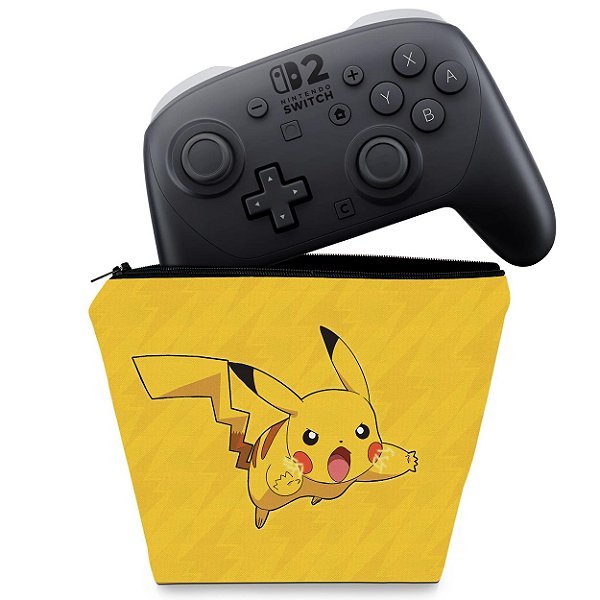 Capa Nintendo Switch 2 Pro Controle Case - Pikachu Pokemon