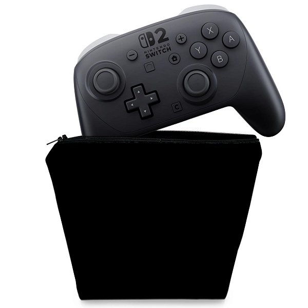 Capa Nintendo Switch 2 Pro Controle Case - Preta All Black