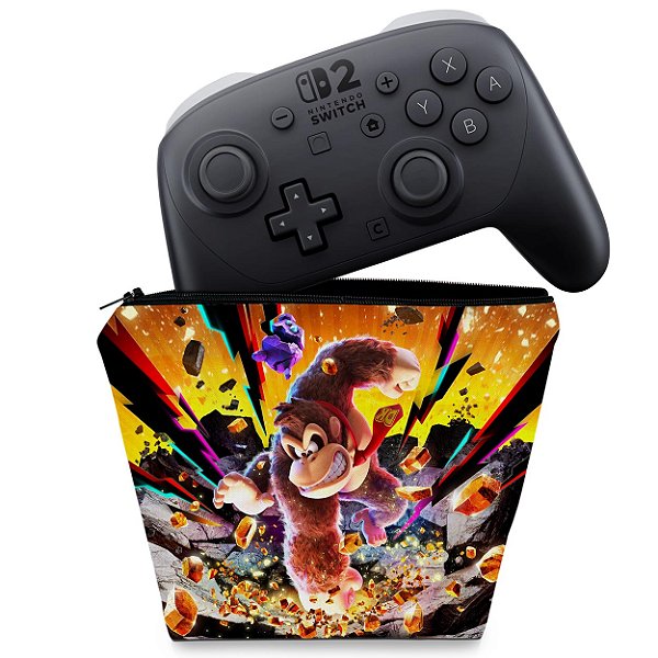 Capa Nintendo Switch 2 Pro Controle Case - Donkey Kong Bananza