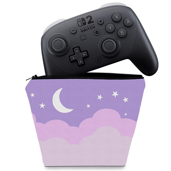 Capa Nintendo Switch 2 Pro Controle Case - Noite Estrelada