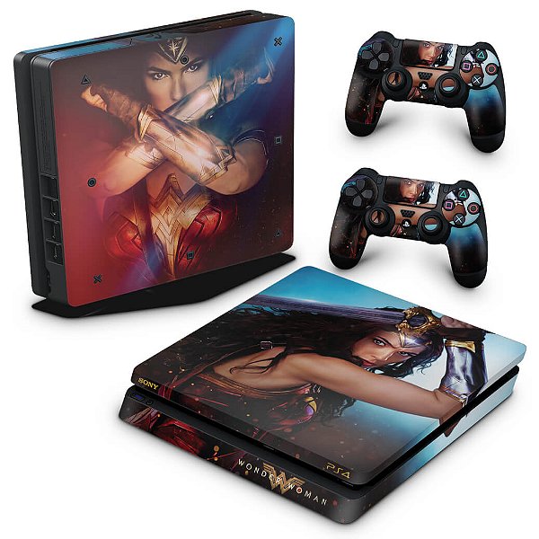 PS4 Slim Skin - Mulher Maravilha