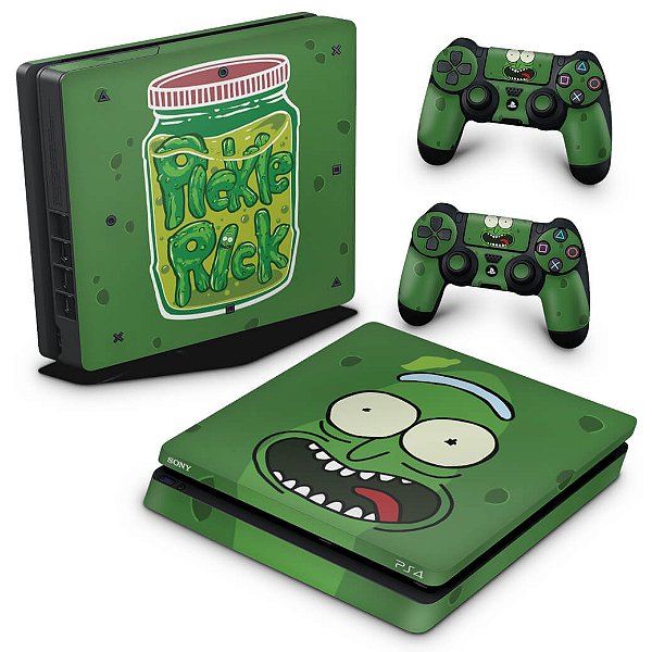 PS4 Slim Skin - Pickle Rick and Morty
