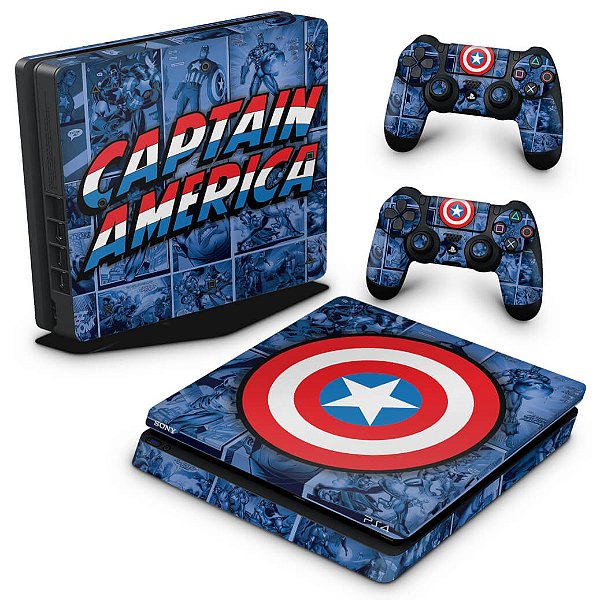 PS4 Slim Skin - Capitão América Comics