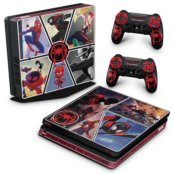 PS4 Slim Skin - Homem-Aranha no Aranhaverso