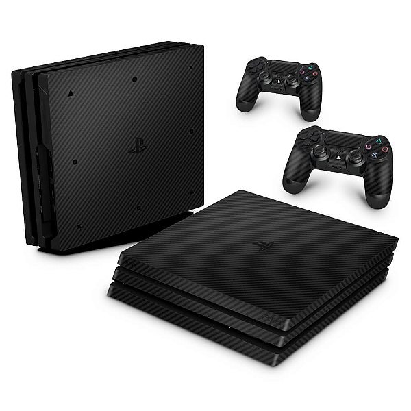 PS4 Pro Skin - Fibra de Carbono Preto