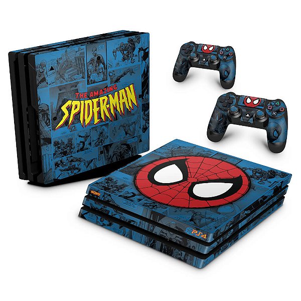 PS4 Pro Skin - Homem-Aranha Spider-Man Comics