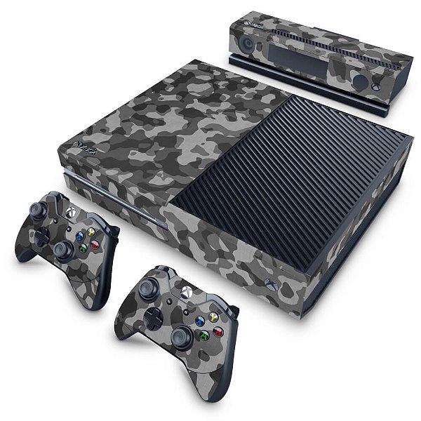 Xbox One Fat Skin - Camuflagem Cinza